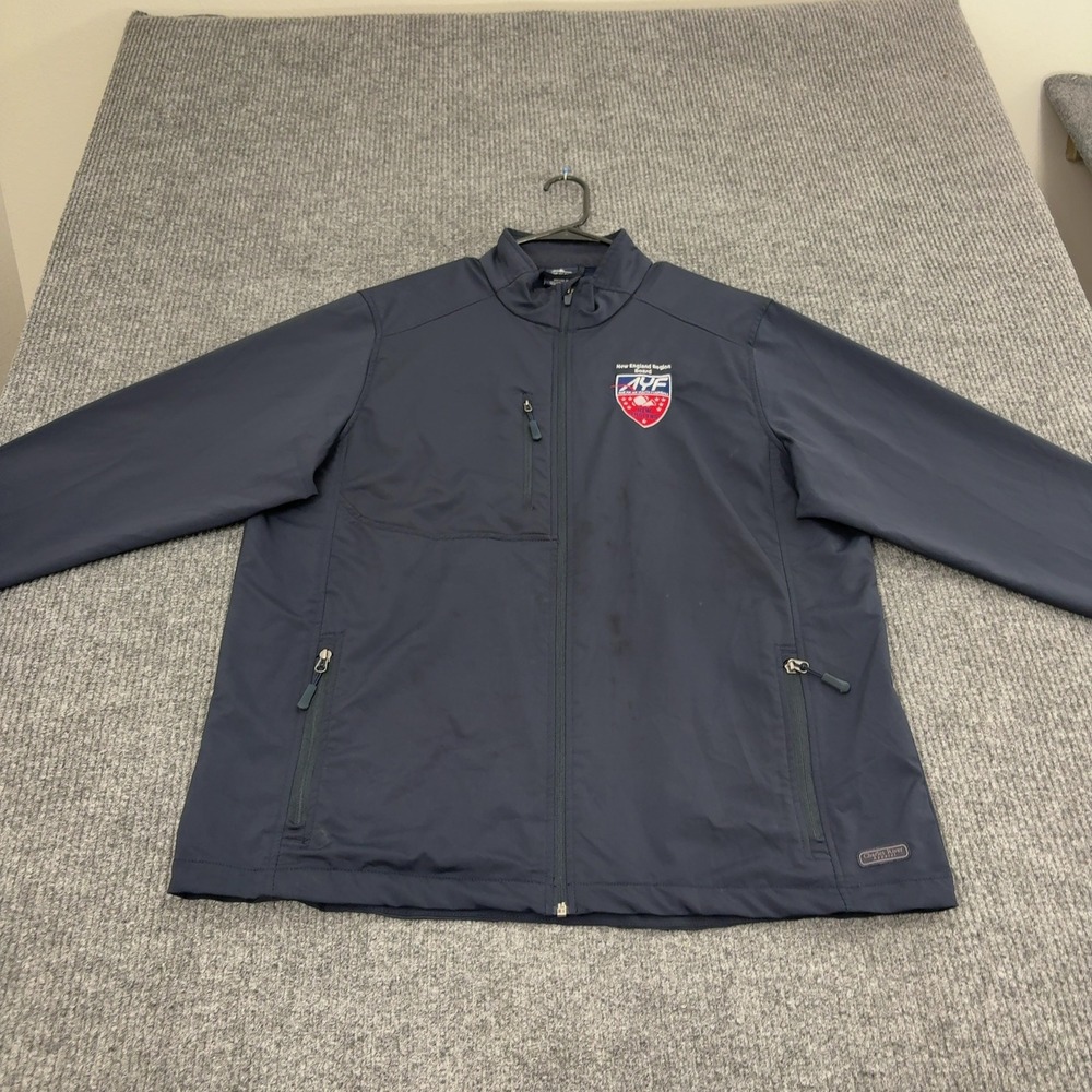 AYF Charles River Apparel Jacket Men XL Navy Polyester Full Zip Softshell Sporty